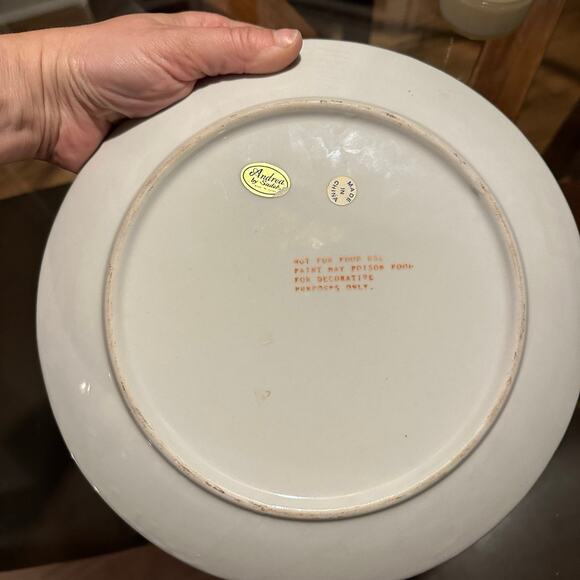 Vintage Chinoiserie Plate By Andrea by Sadek 10" - Picture 2 of 5